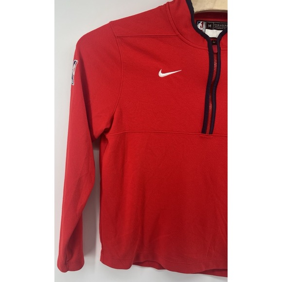 Nike Dri Fit Washington Wizards Mens Medium 1/4 Zip Pullover Bright Red - Picture 3 of 6